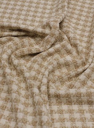 Шанель (н) бело-бежевая клетка - в интернет-магазине тканей Тессутидея арт. 01-7230