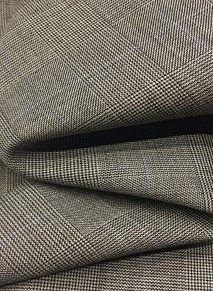 Костюмная (н) черно-бело-голубая клетка - в интернет-магазине тканей Тессутидея арт. 05-2777