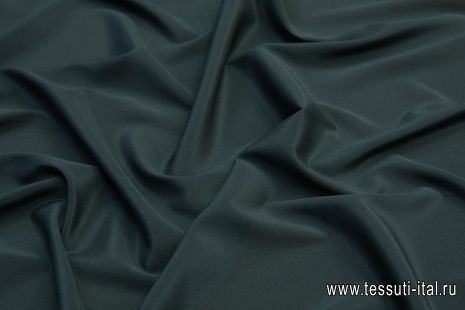 Крепдешин стрейч (о) темно-зеленый - итальянские ткани Тессутидея арт. 10-1131