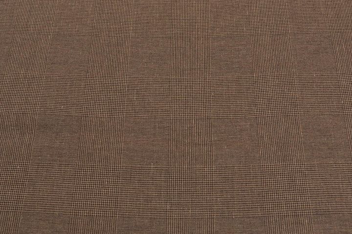 Костюмная (360 г/м) (н) бежево-коричневая клетка - итальянские ткани Тессутидея арт. 05-4355