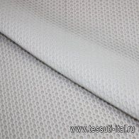 Плательная сетка фактурная (о) белая - итальянские ткани Тессутидея арт. 03-2687