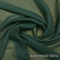 Шифон двухслойный (о) темно-зеленый - итальянские ткани Тессутидея арт. 02-7210