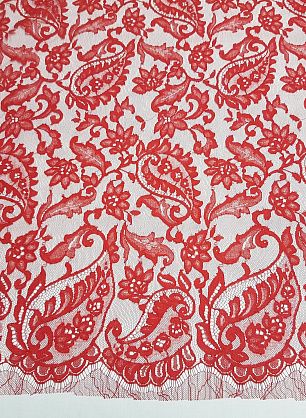 Кружево (о) красное ш-90см Jean Bracq - в интернет-магазине тканей Тессутидея арт. 03-3916