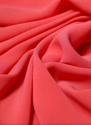 Плательная креп стрейч (о) коралловая - в интернет-магазине тканей Тессутидея арт. 03-4380