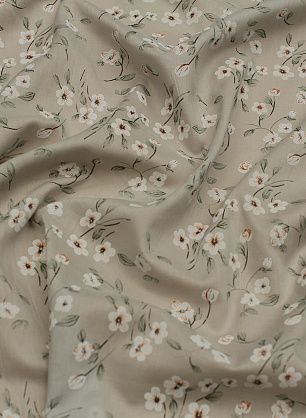 Батист (н) цветочный рисунок на сером - в интернет-магазине тканей Тессутидея арт. 01-7252