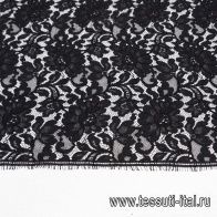 Кружевное полотно (о) черное - итальянские ткани Тессутидея арт. 03-6682