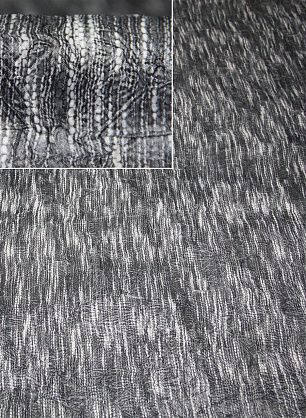 Плащевая крэш проклеенная (н) черно-белая меланж - в интернет-магазине тканей Тессутидея арт. 11-0320