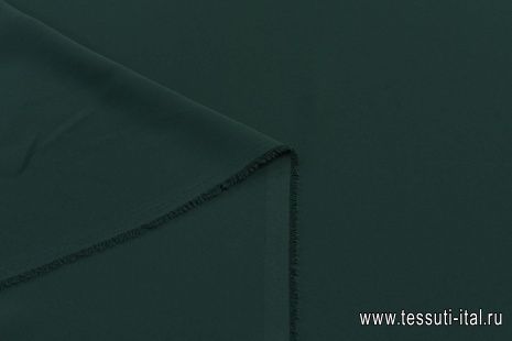 Плательная кади стрейч (о) темно-зеленая  - итальянские ткани Тессутидея арт. 03-5514