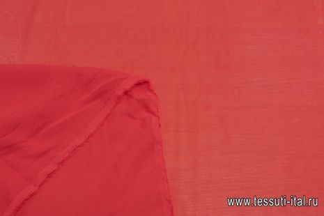 Шифон (о) красный - итальянские ткани Тессутидея арт. 10-2256