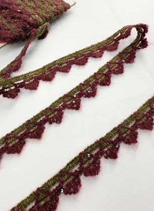 Тесьма вязанная с паетками в ассортименте ш-3см - в интернет-магазине тканей Тессутидея арт. 03-3221