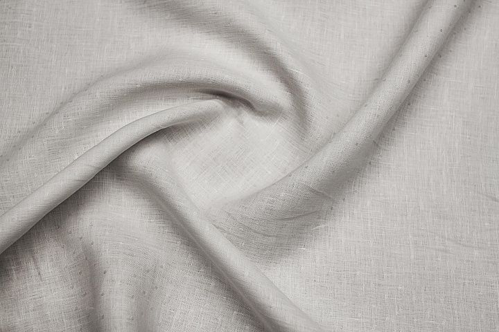 Лен сорочечный (о) белый с вкраплениями - итальянские ткани Тессутидея арт. 16-0991