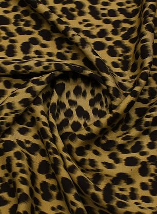 Плательная вискоза (н) черно-бежевый хищный принт - в интернет-магазине тканей Тессутидея арт. 04-1752