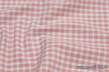 Сорочечная (н) бело-красно-коричневая клетка - итальянские ткани Тессутидея арт. 01-6228