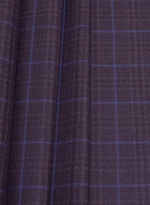 Костюмная (н) фиолетово-голубая клетка в стиле Loro Piana - в интернет-магазине тканей Тессутидея арт. 05-4152