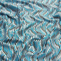 Трикотаж хлопок (н) бело-коричнево-голубой в стиле Missoni - итальянские ткани Тессутидея арт. 12-0965