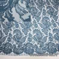 Кружево Solstiss (о) светло-синее ш-90см - итальянские ткани Тессутидея арт. 03-2336