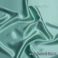 Шелк атлас стрейч (о) мятный - итальянские ткани Тессутидея арт. 10-2040