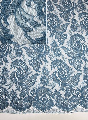 Кружево Solstiss (о) светло-синее ш-90см - в интернет-магазине тканей Тессутидея арт. 03-2336