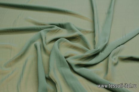 Шифон (о) серо-зеленый - итальянские ткани Тессутидея арт. 10-3342