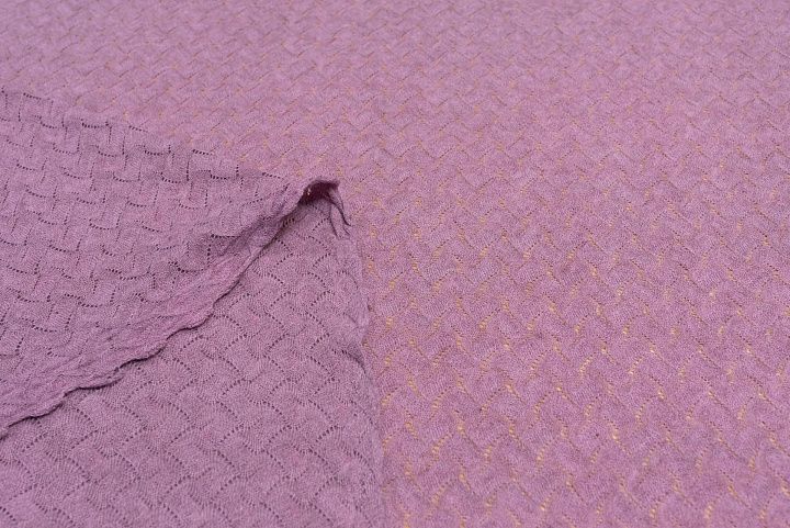 Трикотаж ажурный (о) фиолетовый в стиле Missoni - итальянские ткани Тессутидея арт. 13-1529