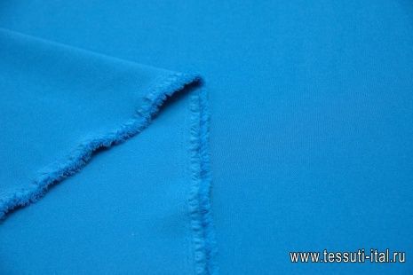 Плательная стрейч дабл (о) синяя - итальянские ткани Тессутидея арт. 03-6454