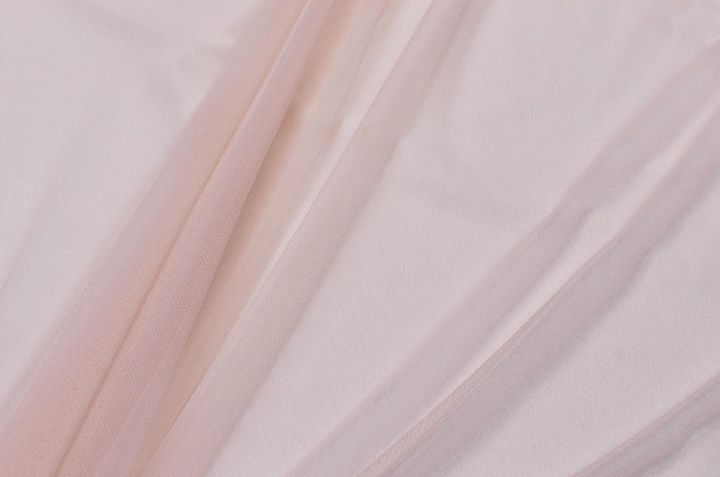 Плательная сетка (о) светло-розовая - итальянские ткани Тессутидея арт. 03-5785