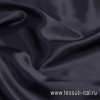 Подкладочная вискоза диагональ (о) черно-синяя  - итальянские ткани Тессутидея арт. 08-1200