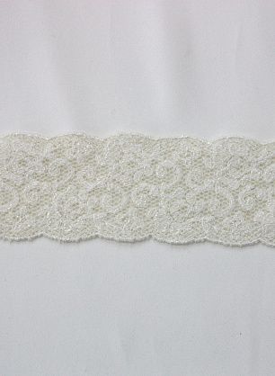 Тесьма  на сетке (о) айвори ш-5,5см - в интернет-магазине тканей Тессутидея арт. 03-2777