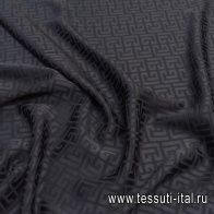 Плательная вискоза (о) черная в стиле Balmain - итальянские ткани Тессутидея арт. 04-1441