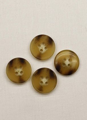Пуговица пластик 4 прокола d-15мм бежево-коричнево-молочная - в интернет-магазине тканей Тессутидея арт. F-6785