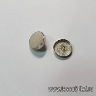Пуговица на ножке металл серебро d-14мм  - итальянские ткани Тессутидея арт. F-5663