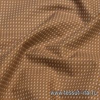 Сорочечная (н) бело-коричневый принт  - итальянские ткани Тессутидея арт. 01-6241