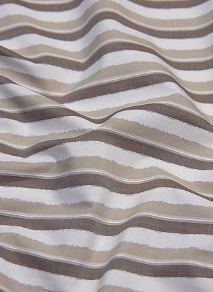 Сорочечная (н) бело-сине-коричневая полоска - в интернет-магазине тканей Тессутидея арт. 01-6204