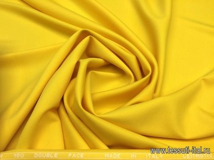 Плательная шерсть супер (о) Leitmotiv ярко-желтая - итальянские ткани Тессутидея арт. 17-0100