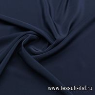 Крепдешин (о) темно-синий - итальянские ткани Тессутидея арт. 10-3677