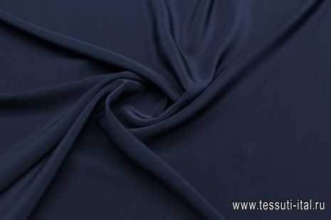 Крепдешин (о) темно-синий - итальянские ткани Тессутидея арт. 10-3677