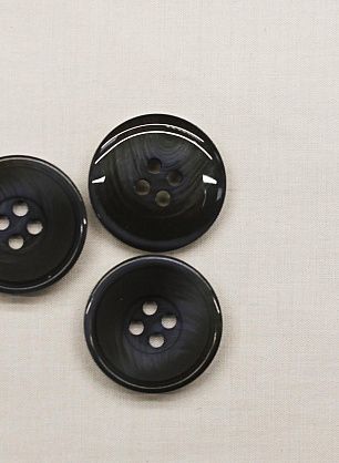 Пуговица пластик под рог 4 прокола d-20мм серо-коричнево-голубая - в интернет-магазине тканей Тессутидея арт. F-6737