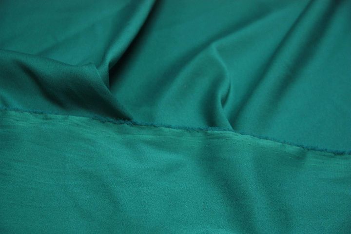Плательная креп стрейч (о) бирюзовая - итальянские ткани Тессутидея арт. 03-3418