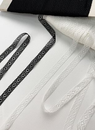 Кружево ш-1,5см белое, черное - в интернет-магазине тканей Тессутидея арт. 03-1430