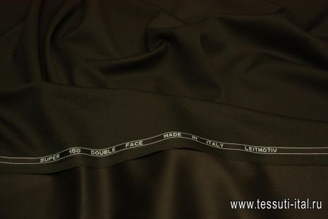 Плательная шерсть супер (о) Leitmotiv коричневая - итальянские ткани Тессутидея арт. 17-0734