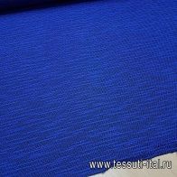 Плательная фактурная стрейч (н) сине-черная - итальянские ткани Тессутидея арт. 03-4058