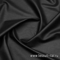 Искусственная кожа 450 г/м (о) черная - итальянские ткани Тессутидея арт. 03-7125