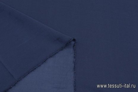 Шелк атлас стрейч (о) темно-синий - итальянские ткани Тессутидея арт. 10-2327