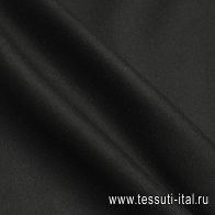 Пальтовая шерсть продублированная (о) черная - итальянские ткани Тессутидея арт. 09-2141