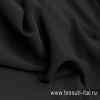 Плательная кади стрейч (о) черная - итальянские ткани Тессутидея арт. 03-6817