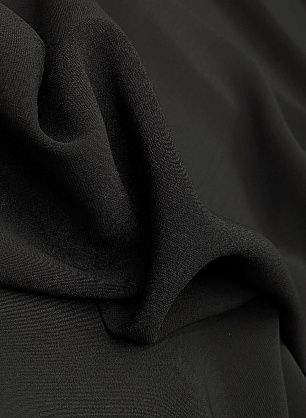 Плательная кади стрейч (о) черная - в интернет-магазине тканей Тессутидея арт. 03-6817