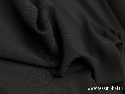 Плательная кади стрейч (о) черная - итальянские ткани Тессутидея арт. 03-6817