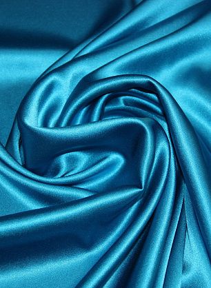 Шелк атлас стрейч (о) ярко-голубой - в интернет-магазине тканей Тессутидея арт. 02-4799