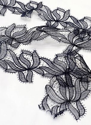 Кружево (о) темно-синее ш-11см - в интернет-магазине тканей Тессутидея арт. 03-5744