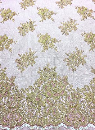 Кружево с люрексом (н) малиново-золотое Solstiss - в интернет-магазине тканей Тессутидея арт. 03-5068